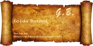 Golda Botond névjegykártya